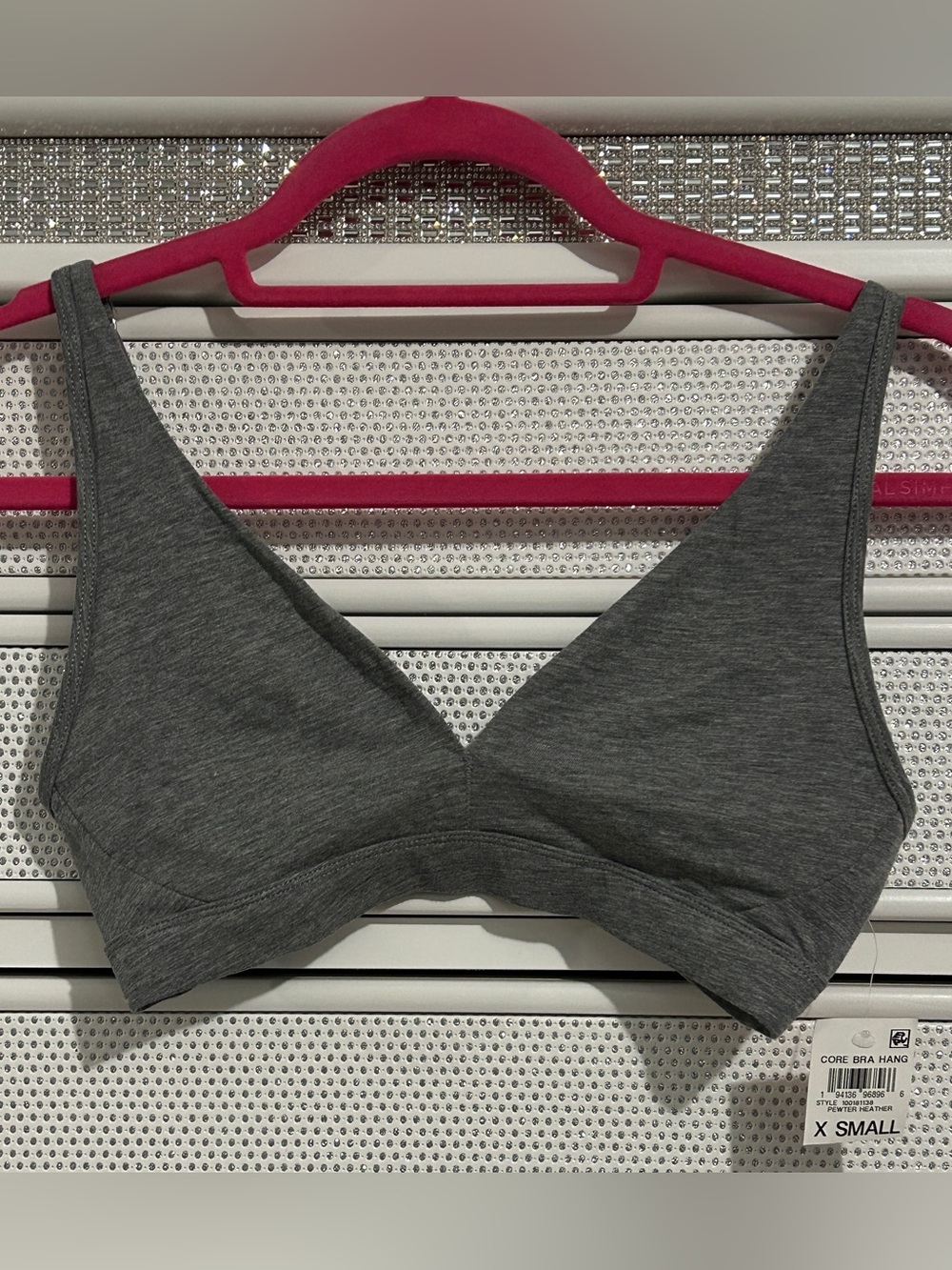 State of Day Gray Wireless V-Neck Comfort Bralette